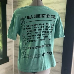 Positive vibes Short Sleeve T Shirt with Bible verse
